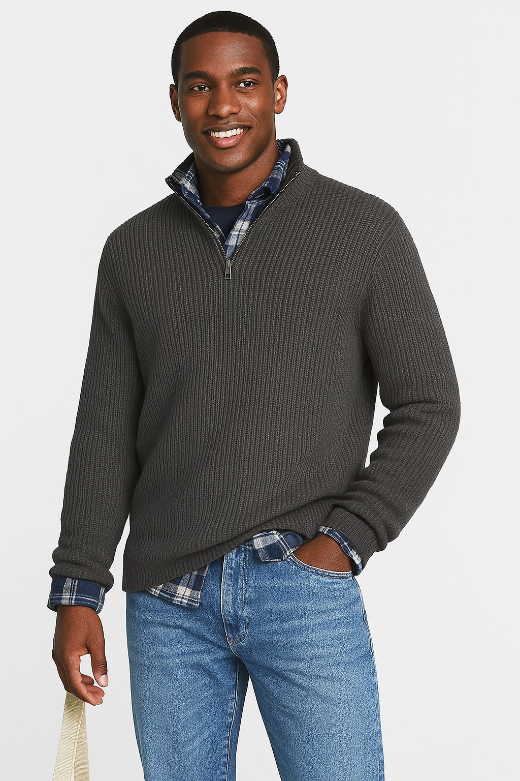 Robert - Warme Half Zip Trui Voor Heren